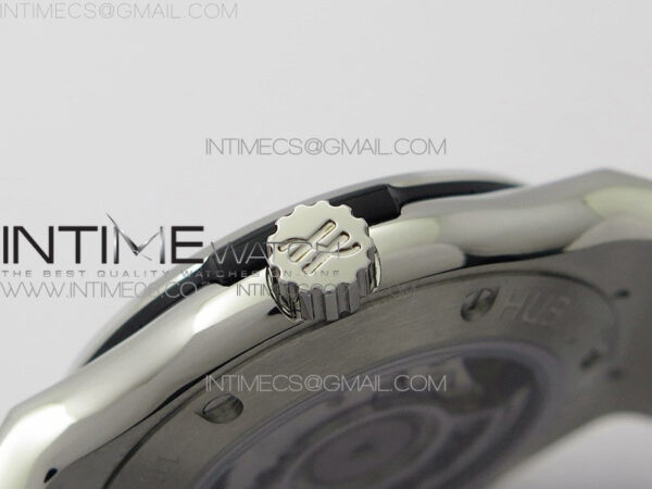 Classic Fusion 42mm SS Paved Diamonds Bezel B50F Gray Dial On Gray Gummy Strap A2892 – Bild 10