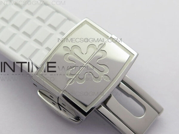 Aquanaut 5067A SS PPF 1:1 Best Edition White Textured Dial on White Rubber Strap AE23 (Free a box) – Bild 14