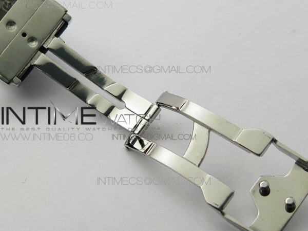 Classic Fusion 42mm SS Paved Diamonds Bezel B50F Gray Dial On Gray Gummy Strap A2892 – Bild 15