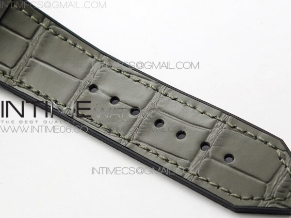 Classic Fusion 42mm SS Paved Diamonds Bezel B50F Gray Dial On Gray Gummy Strap A2892 – Bild 16