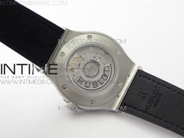 Classic Fusion 42mm SS Paved Diamonds Bezel B50F Gray Dial On Gray Gummy Strap A2892 – Bild 18
