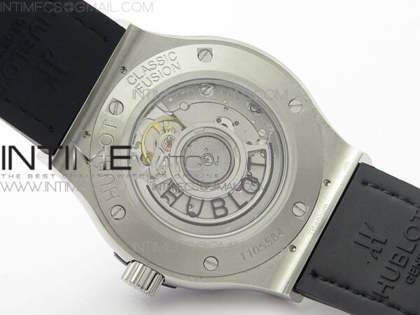 Classic Fusion 42mm SS Paved Diamonds Bezel B50F Gray Dial On Gray Gummy Strap A2892 – Bild 19