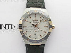 Constellation 131.33.41.21.03.001 SS/RG TW Best Edition White Dial On Black Gummy Strap A8500