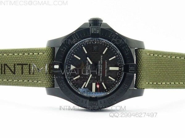 Avenger II Seawolf PVD Black CF Dial on Green Nylon Strap A2836 – Bild 3