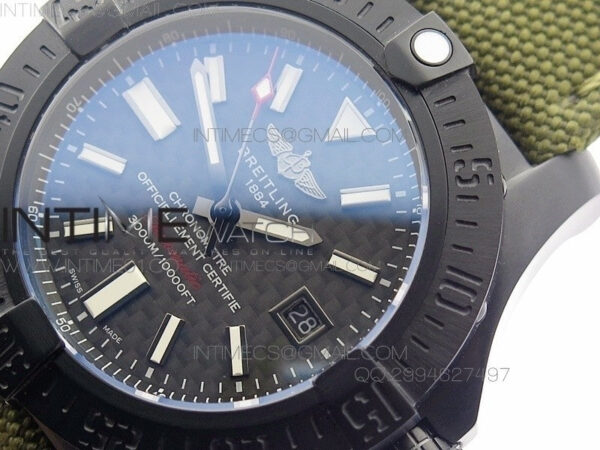 Avenger II Seawolf PVD Black CF Dial on Green Nylon Strap A2836 – Bild 4