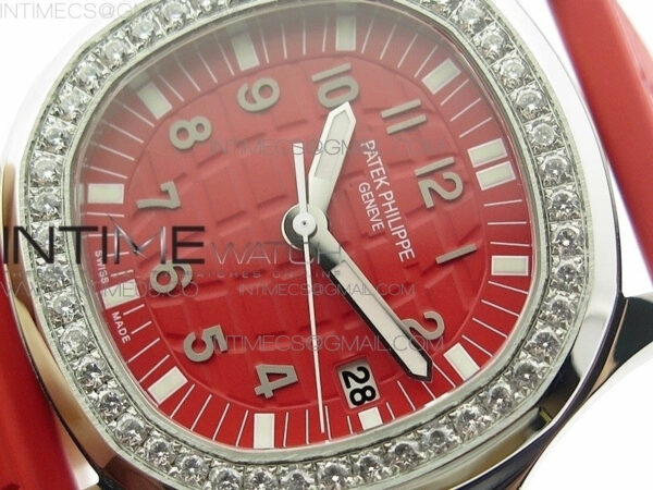 Aquanaut 5067A SS PPF 1:1 Best Edition Red Textured Dial on Red Rubber Strap AE23 (Free a box) – Bild 4
