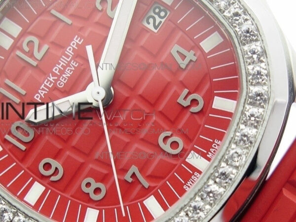 Aquanaut 5067A SS PPF 1:1 Best Edition Red Textured Dial on Red Rubber Strap AE23 (Free a box) – Bild 5