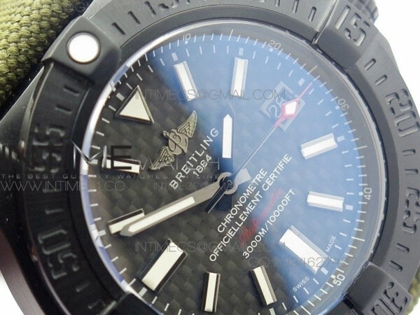 Avenger II Seawolf PVD Black CF Dial on Green Nylon Strap A2836 – Bild 5
