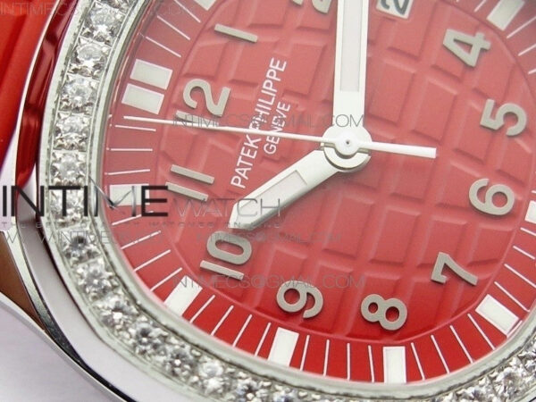 Aquanaut 5067A SS PPF 1:1 Best Edition Red Textured Dial on Red Rubber Strap AE23 (Free a box) – Bild 6
