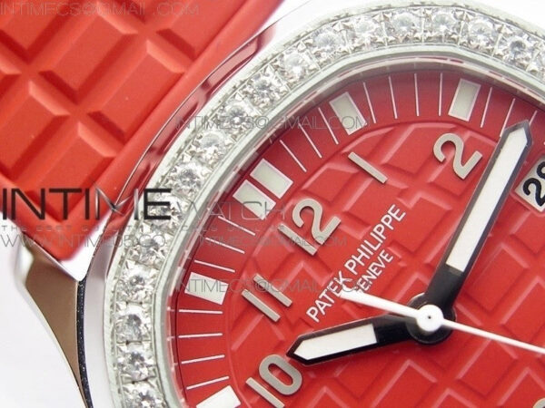 Aquanaut 5067A SS PPF 1:1 Best Edition Red Textured Dial on Red Rubber Strap AE23 (Free a box) – Bild 8