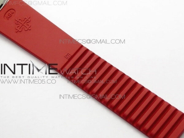 Aquanaut 5067A SS PPF 1:1 Best Edition Red Textured Dial on Red Rubber Strap AE23 (Free a box) – Bild 13