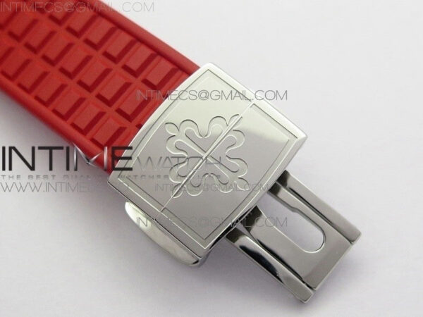 Aquanaut 5067A SS PPF 1:1 Best Edition Red Textured Dial on Red Rubber Strap AE23 (Free a box) – Bild 14