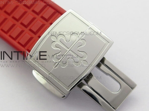 Aquanaut 5067A SS PPF 1:1 Best Edition Red Textured Dial on Red Rubber Strap AE23 (Free a box) – Bild 15