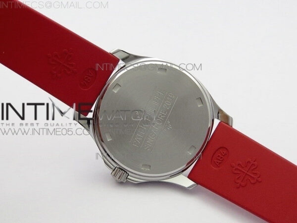 Aquanaut 5067A SS PPF 1:1 Best Edition Red Textured Dial on Red Rubber Strap AE23 (Free a box) – Bild 19