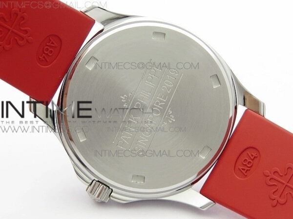 Aquanaut 5067A SS PPF 1:1 Best Edition Red Textured Dial on Red Rubber Strap AE23 (Free a box) – Bild 20