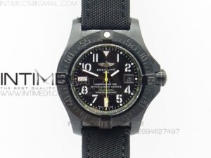 Avenger II Seawolf PVD Black Dial Yellow Markers on Black Nylon Strap A2836