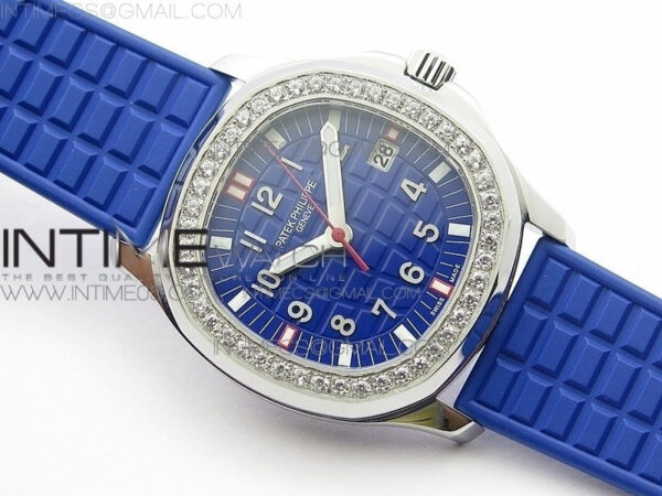 Aquanaut 5067A SS PPF 1:1 Best Edition Blue Textured Dial on Blue Rubber Strap AE23 (Free a box) – Bild 2