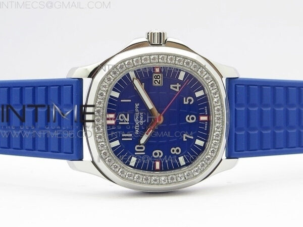 Aquanaut 5067A SS PPF 1:1 Best Edition Blue Textured Dial on Blue Rubber Strap AE23 (Free a box) – Bild 3