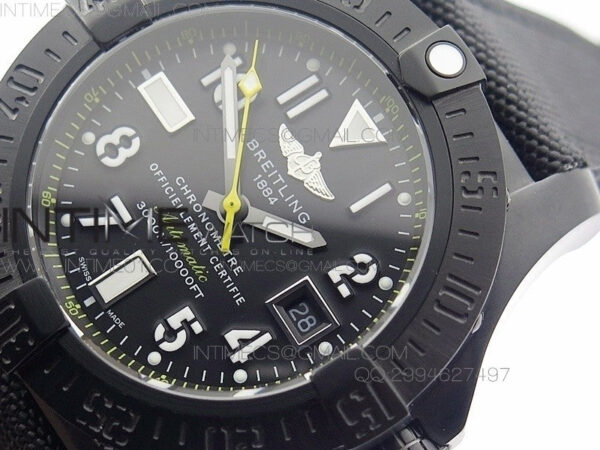 Avenger II Seawolf PVD Black Dial Yellow Markers on Black Nylon Strap A2836 – Bild 3
