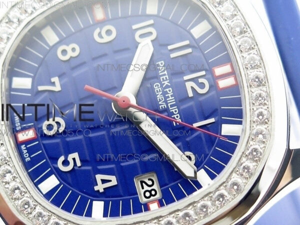 Aquanaut 5067A SS PPF 1:1 Best Edition Blue Textured Dial on Blue Rubber Strap AE23 (Free a box) – Bild 4