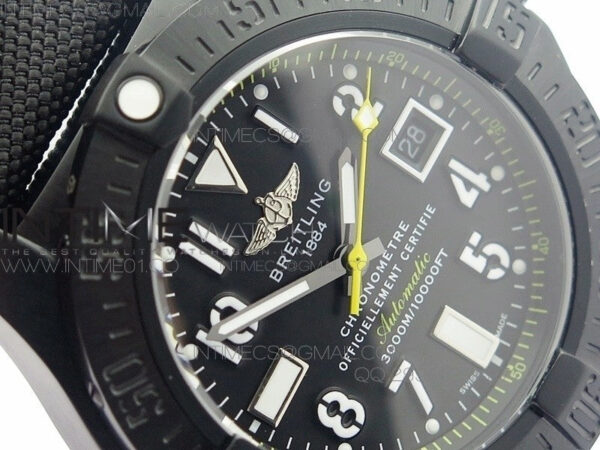 Avenger II Seawolf PVD Black Dial Yellow Markers on Black Nylon Strap A2836 – Bild 4