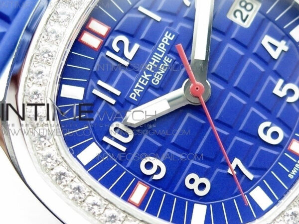 Aquanaut 5067A SS PPF 1:1 Best Edition Blue Textured Dial on Blue Rubber Strap AE23 (Free a box) – Bild 6