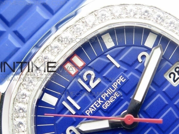 Aquanaut 5067A SS PPF 1:1 Best Edition Blue Textured Dial on Blue Rubber Strap AE23 (Free a box) – Bild 8