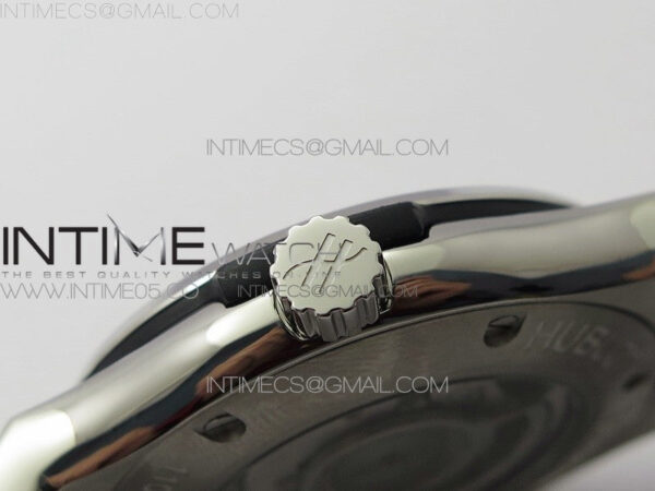 Classic Fusion 42mm SS WWF 1:1 Best Edition Black Dial On Black Gummy Strap Asian HB1112 – Bild 9