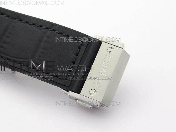 Classic Fusion 42mm SS WWF 1:1 Best Edition Black Dial On Black Gummy Strap Asian HB1112 – Bild 11