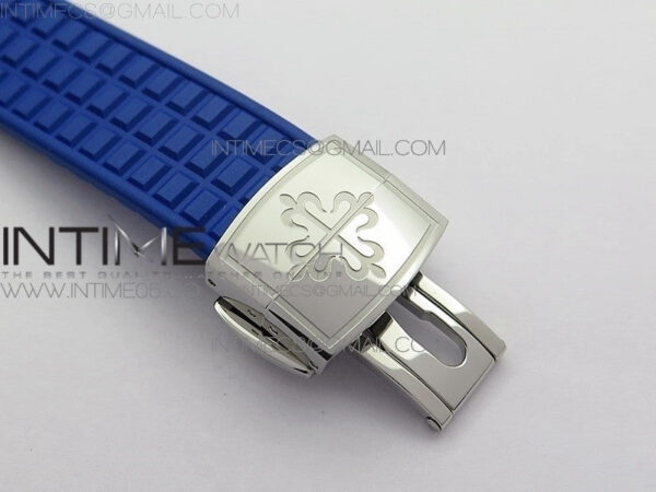 Aquanaut 5067A SS PPF 1:1 Best Edition Blue Textured Dial on Blue Rubber Strap AE23 (Free a box) – Bild 14