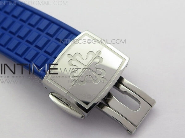 Aquanaut 5067A SS PPF 1:1 Best Edition Blue Textured Dial on Blue Rubber Strap AE23 (Free a box) – Bild 15