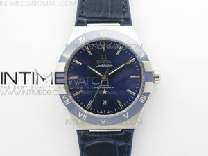 Constellation 131.33.41.21.03.001 SS TW Best Edition Blue Dial On Blaue Gummy Strap A8500