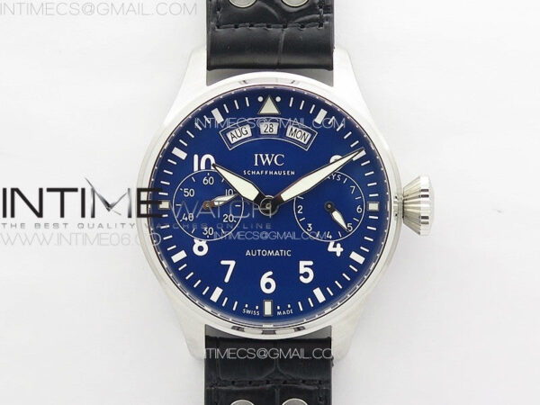 Big Pilot Annual Calendar SS IW5027 AZF 1:1 Best Edition Blue Dial on Black Leather Strap A52850