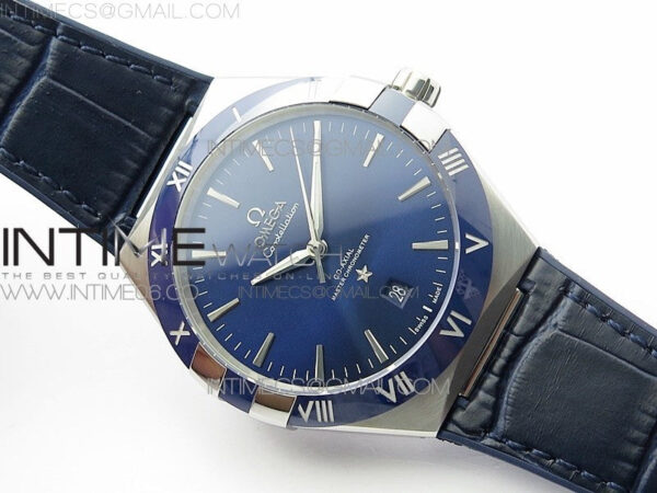 Constellation 131.33.41.21.03.001 SS TW Best Edition Blue Dial On Blaue Gummy Strap A8500 – Bild 2