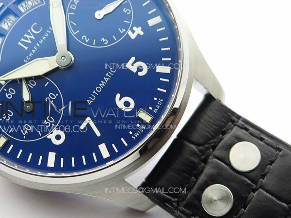 Big Pilot Annual Calendar SS IW5027 AZF 1:1 Best Edition Blue Dial on Black Leather Strap A52850 – Bild 7