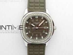 Aquanaut 5067A SS PPF 1:1 Best Edition Light Brown Textured Dial on Brown Rubber Strap AE23 (Free a box)