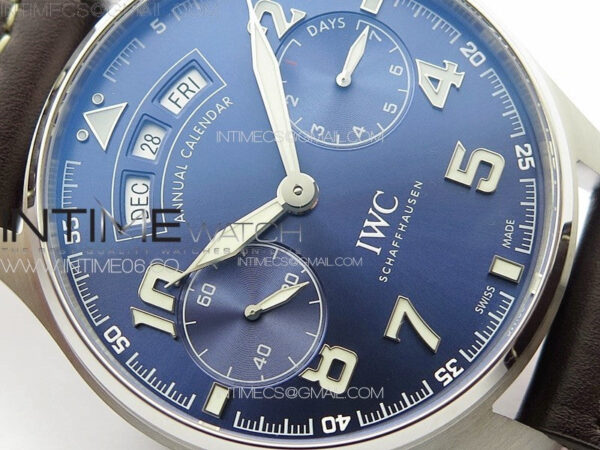Big Pilot Annual Calendar SS IW5027 "Le Petit Prince" AZF 1:1 Best Edition Blue Dial on Black Leather Strap A52850 – Bild 8