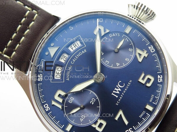 Big Pilot Annual Calendar SS IW5027 "Le Petit Prince" AZF 1:1 Best Edition Blue Dial on Black Leather Strap A52850 – Bild 9