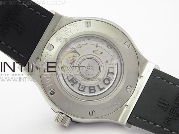 Classic Fusion 42mm SS WWF 1:1 Best Edition Gray Dial On Gray Gummy Strap Asian HB1112 – Bild 18