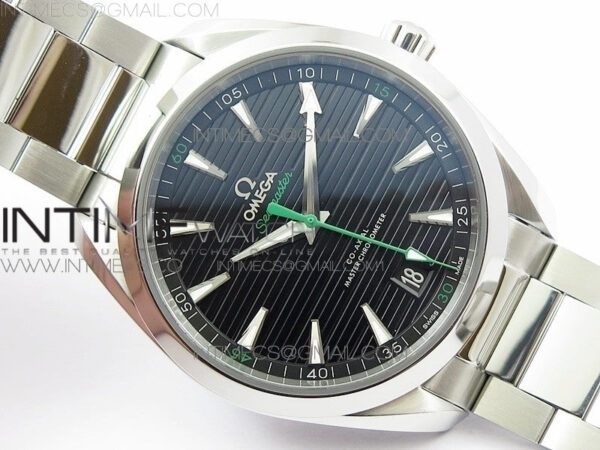 Aqua Terra 150M Master Chronometers VSF 1:1 Best Edition Black Dial Green second hand on SS Bracelet A8900 Super Clone – Bild 3