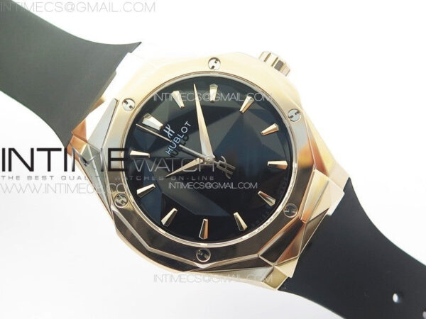 Classic Fusion Orlinski RG B50F 1:1 Best Edition Black Faceted Dial on Black Rubber Strap A2892 – Bild 2