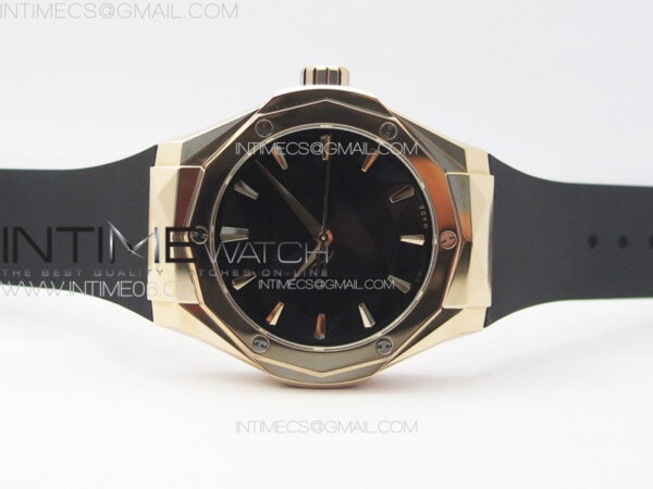 Classic Fusion Orlinski RG B50F 1:1 Best Edition Black Faceted Dial on Black Rubber Strap A2892 – Bild 3