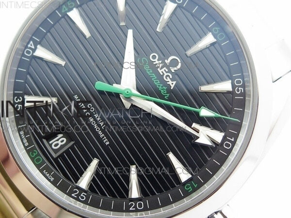 Aqua Terra 150M Master Chronometers VSF 1:1 Best Edition Black Dial Green second hand on SS Bracelet A8900 Super Clone – Bild 7
