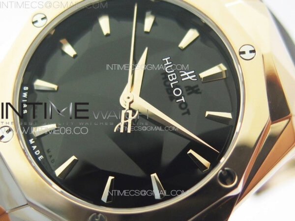 Classic Fusion Orlinski RG B50F 1:1 Best Edition Black Faceted Dial on Black Rubber Strap A2892 – Bild 4