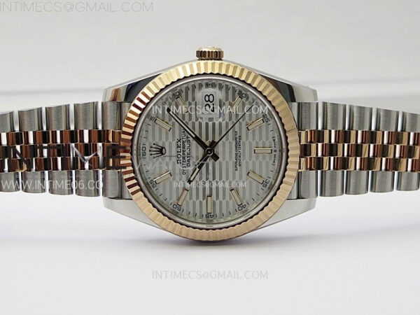 DateJust 41 126331 904L SS/RG VSF 1:1 Best Edition Motif Gray Fluted Dial on Jubilee Bracelet VS3235 – Bild 4