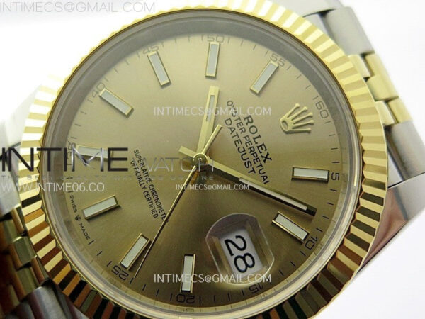 DateJust 41 126333 904L SS/YG VSF 1:1 Best Edition Gold Dial on Jubilee Bracelet VS3235 – Bild 4