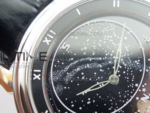 6104P Moon RG/SS Black Dial on Black Leather Strap A240 V2 – Bild 6
