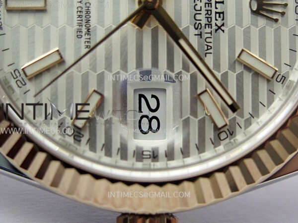 DateJust 41 126331 904L SS/RG VSF 1:1 Best Edition Motif Gray Fluted Dial on Jubilee Bracelet VS3235 – Bild 6