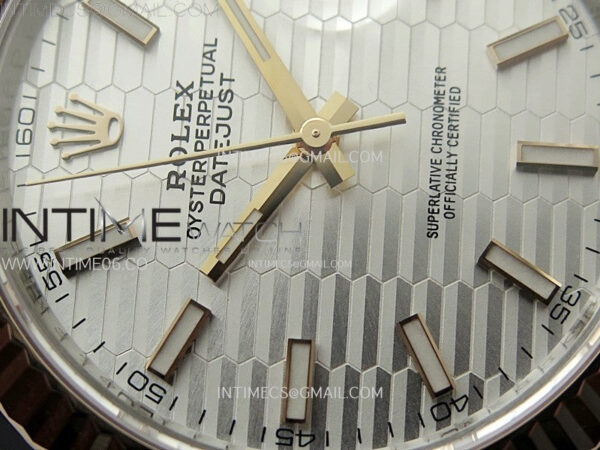 DateJust 41 126331 904L SS/RG VSF 1:1 Best Edition Motif Gray Fluted Dial on Jubilee Bracelet VS3235 – Bild 7