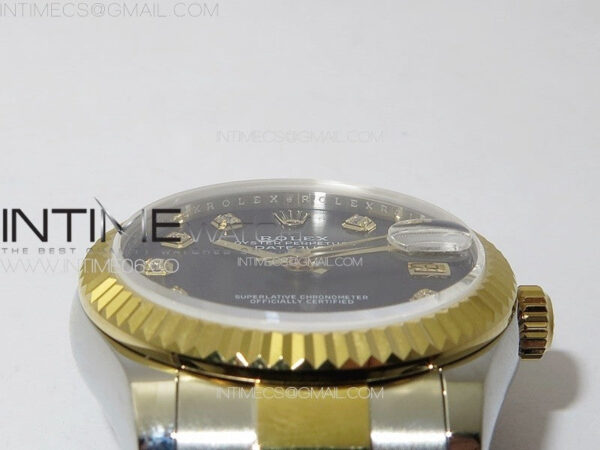 DateJust 31mm 72610 SS/YG APSF Best Edition Black Dial Crystals Markers on Oyster Bracelet A2824 – Bild 9